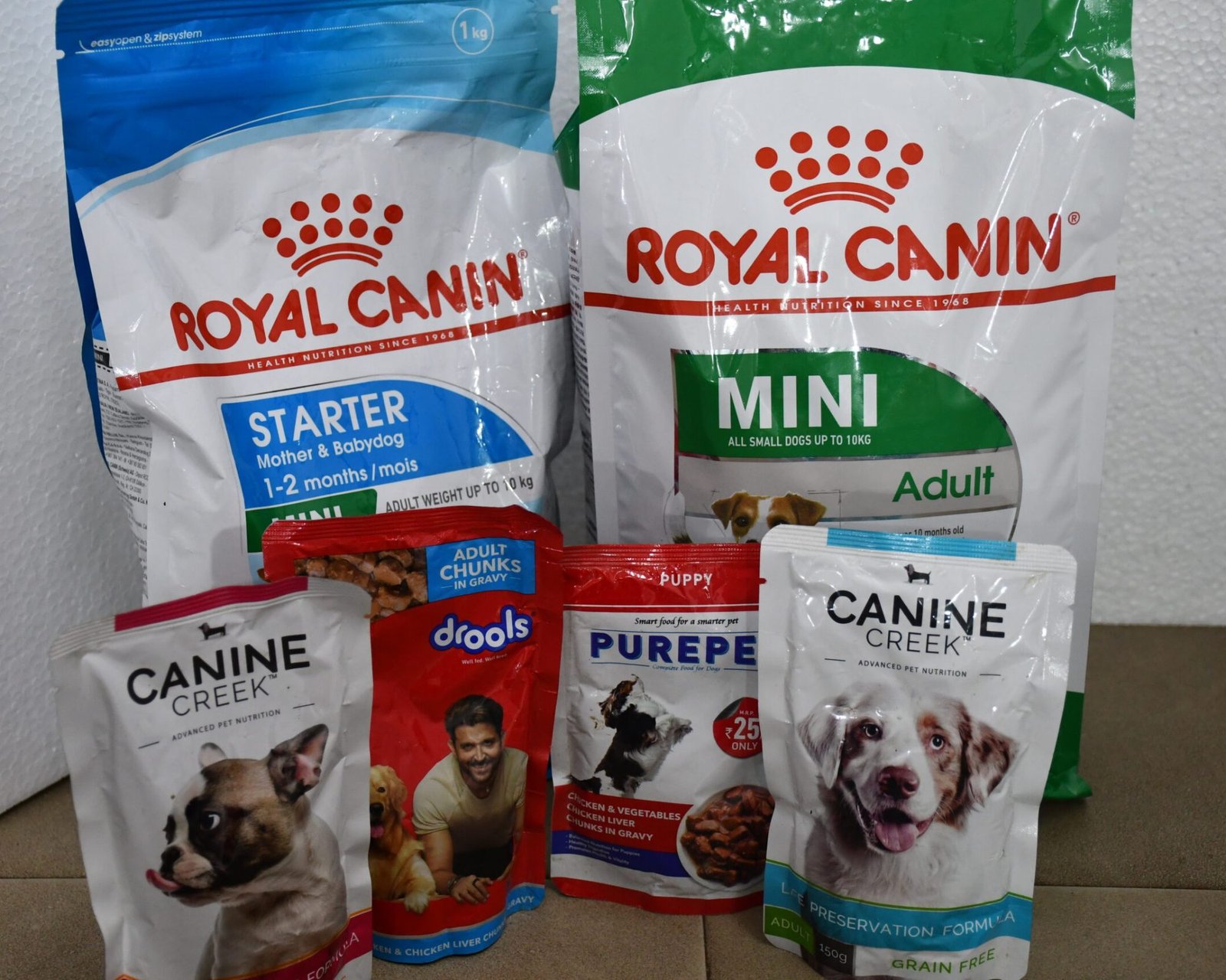 Royal Canin, Drools, Purepet Dog Food